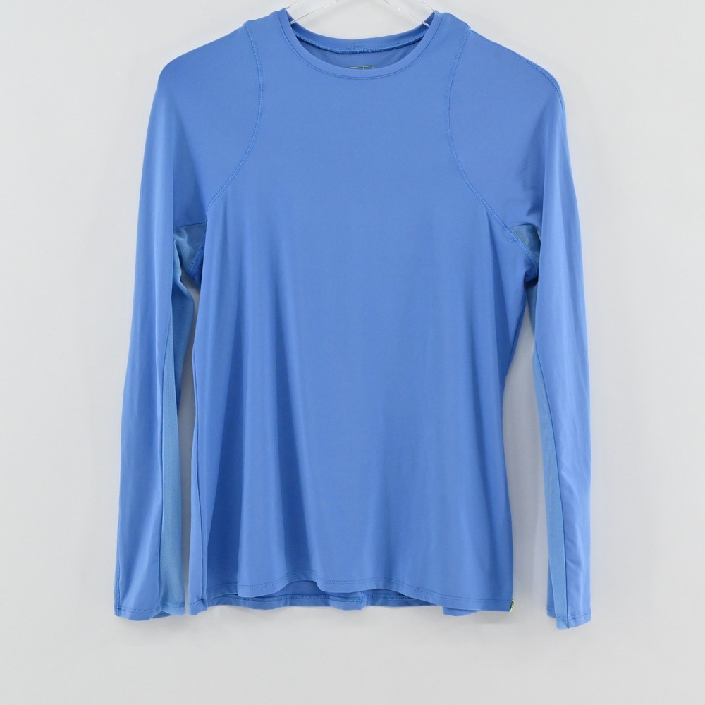 Lucky in Love‎ LUV Protection Top Womens Size L Large Blue Athletic Long Sleeve